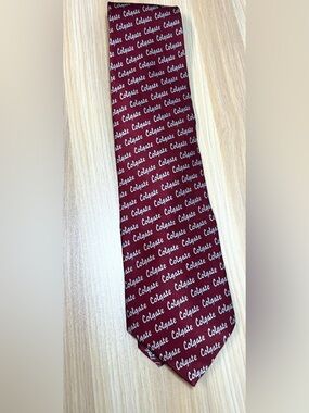 Colgate College Logo Pattern Burgundy Silk Tie college classics